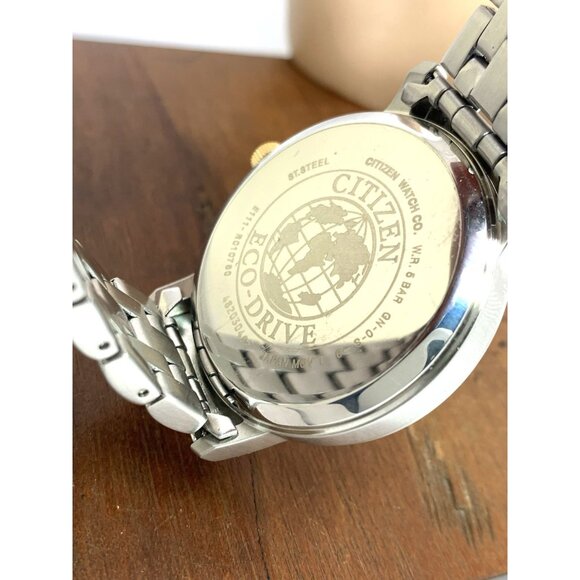 Citizen Men's Watch BM7464-52H Eco Drive White Dial Two Tone Steel 40mm - Picture 7 of 14